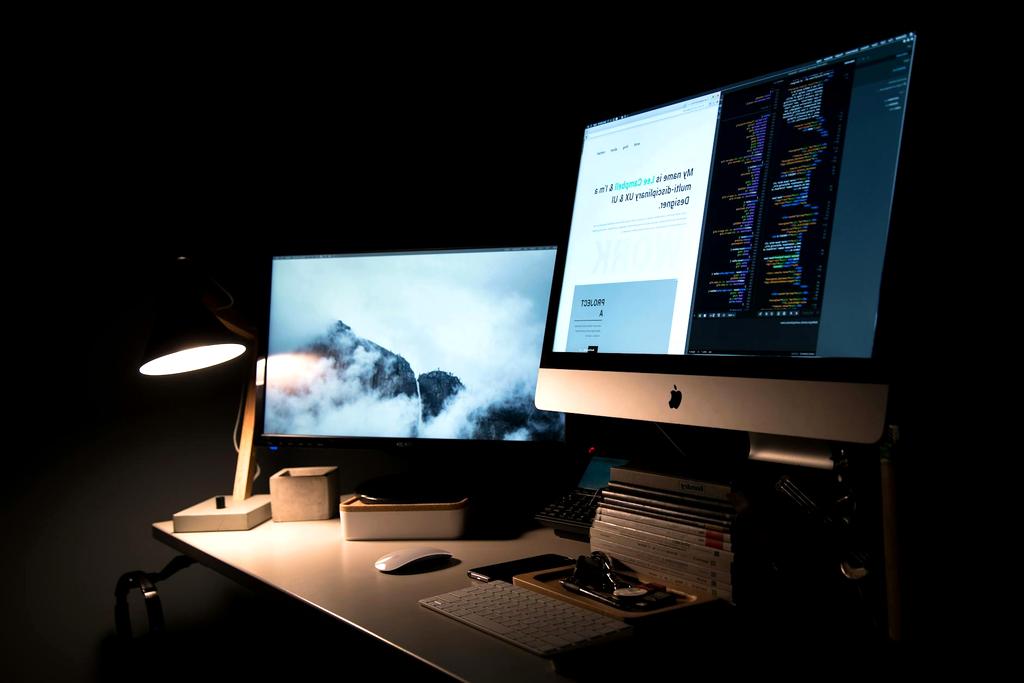 Modern monitor with vibrant colors demonstration